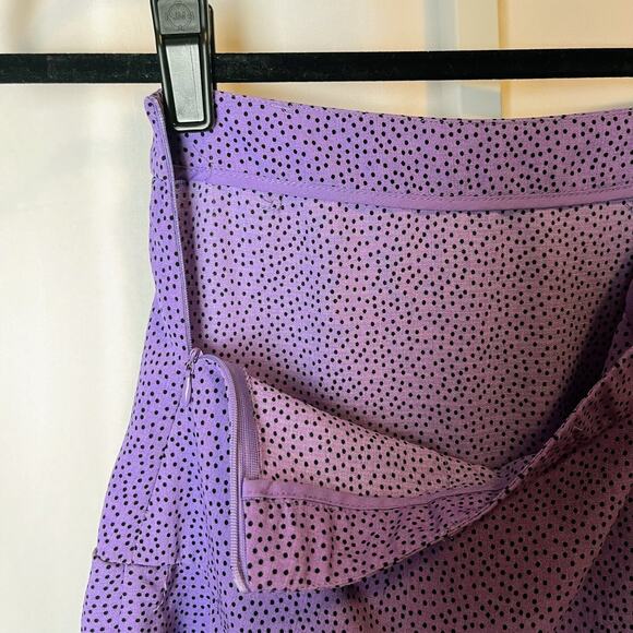Love for Humanity Womens S Skort Skirt Purple Blk Polka Dot Ruffle Y2K Fairycore - Picture 5 of 5